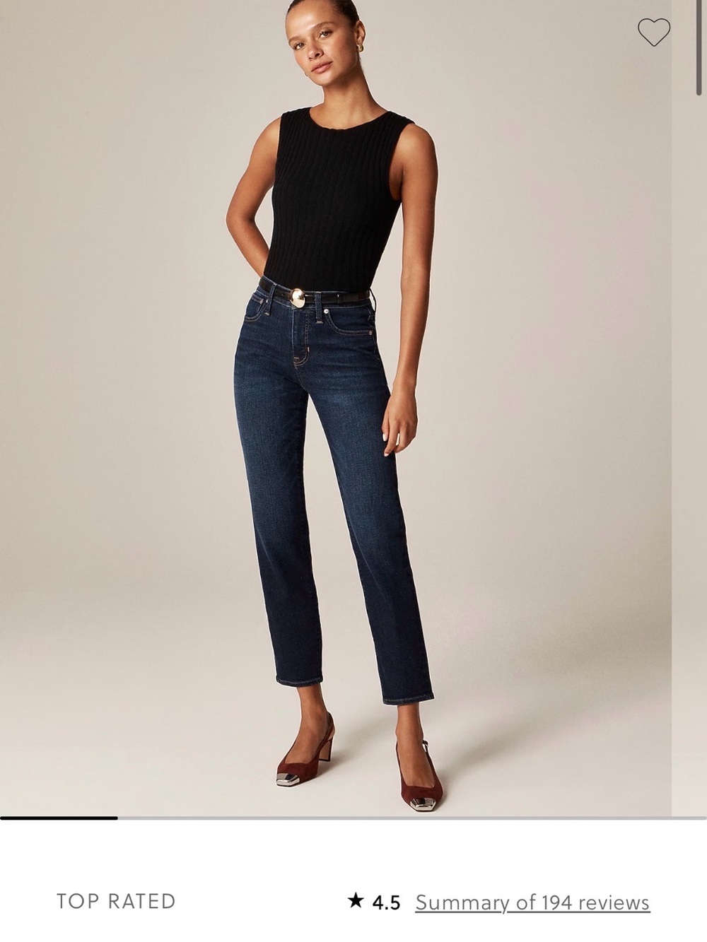 J. Crew Straight-Leg Jeans in Dark Indigo